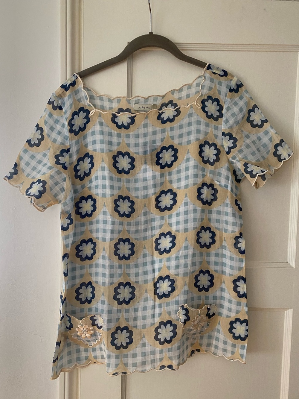Innika Choo Embroidered voile blouse